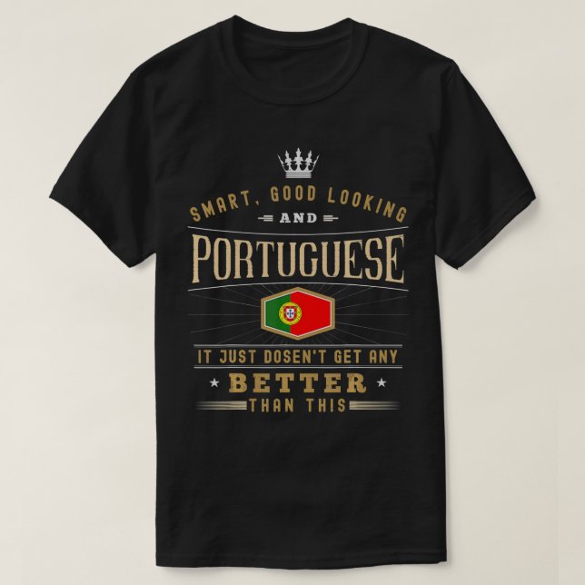 T-shirt Portugal Flag Souvenirs for Portuguese Men & Women (Design devant)