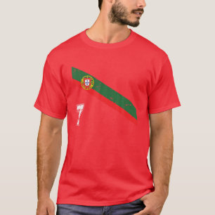 T-shirt Portugal Football Numéro 7 Portugais Football Spo
