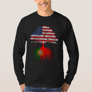 T-shirt Portugal Roots American Gros Portugal Drapeau Cade