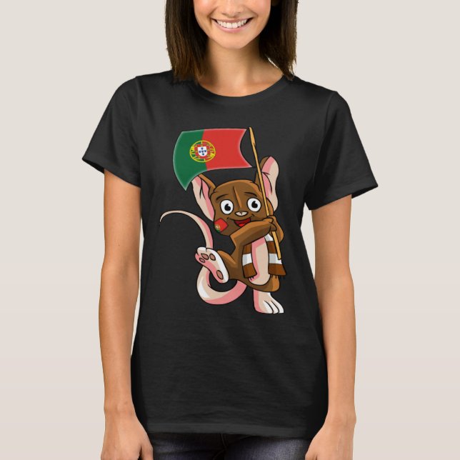 T-shirt Portugese Fan Mouse (Devant)
