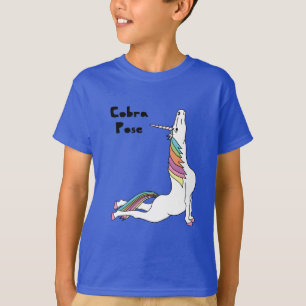 T-shirt Pose de cobra de licorne de yoga