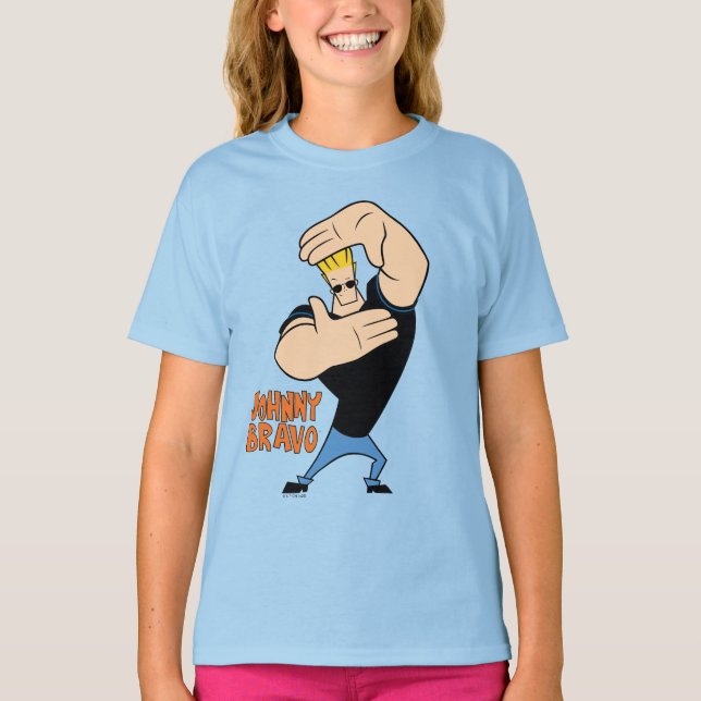 T-shirt Pose de trame photo Johnny Bravo (Devant)