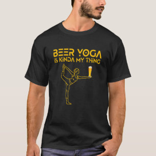 T-shirt Pose de yoga de bière Namaste Yin Yang Équilibre d