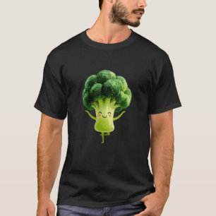 T-shirt Pose de yoga de brocoli heureux Personnage de légu