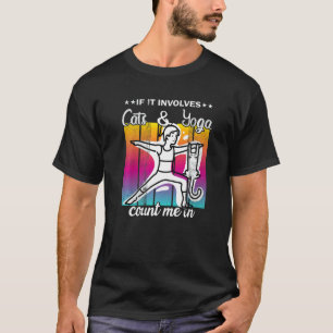 T-shirt Pose de yoga de chat Temps de yoga