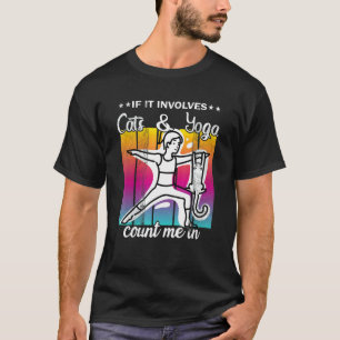 T-shirt Pose de yoga de chat Temps de yoga