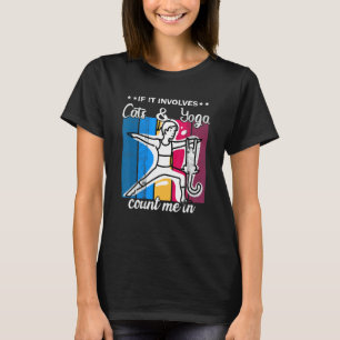 T-shirt Pose de yoga de chat Temps de yoga 1