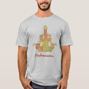 T-shirt Pose Padmasana de Lotus de yoga aux nuances de