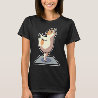 T-shirt Poses de yoga de hamster Sport Gymnastique Batteme
