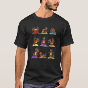 T-shirt Poses de yoga de loutre de poisson Sport Gymnastiq