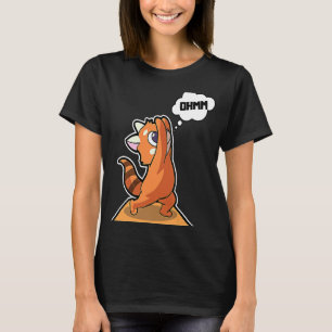 T-shirt Poses de yoga de Panda roux Sport Gymnastique Batt