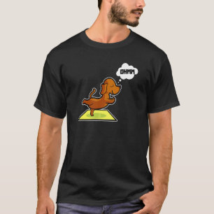 T-shirt Poses de yoga de teckel Sport Gymnastique Ohmmm Cœ