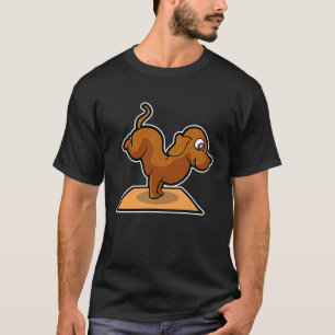 T-shirt Poses de yoga de teckel Sport Gymnastique Ohmmm Cœ
