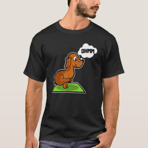T-shirt Poses de yoga de teckel Sport Gymnastique Ohmmm Cœ
