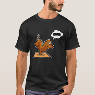 T-shirt Poses de yoga teckel sport gymnastique Ohmmm Cœur