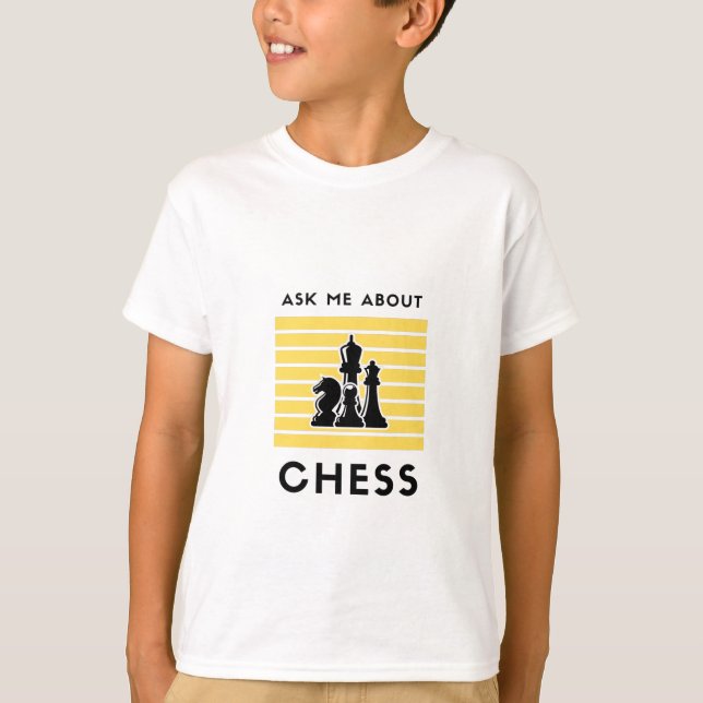 T-shirt Posez-moi des questions sur les échecs (Devant)