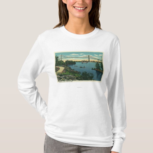 T-shirt Position américaine d'envergure de pont (Devant)