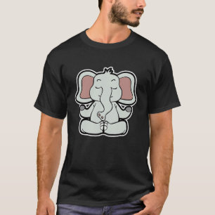 T-shirt Position de yoga Yogifant éléphant Fréquence vinta