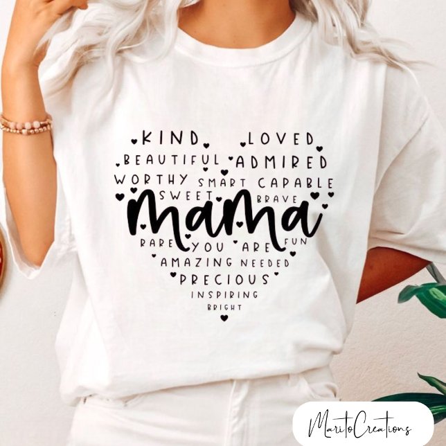 t-shirt positive affirmations mother's day, mom's  (Von Creator hochgeladen)