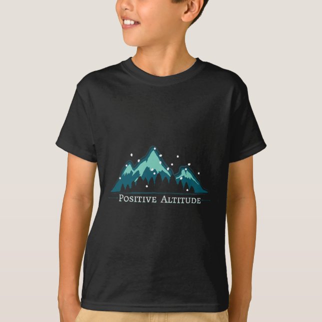 T-shirt Positive Altitude Mountain Climbing  (Devant)