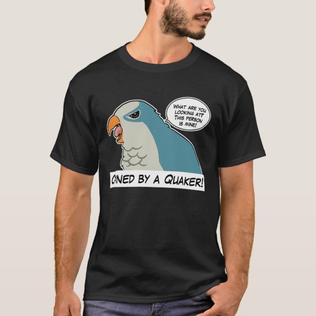 T-shirt Possédé par un quaker bleu (Devant)