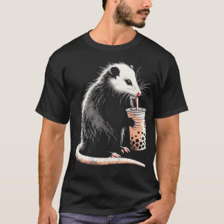 T-shirt Possum Boire Boba Tea Cute Opossum Bubble Tea L