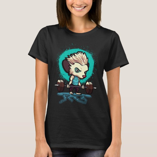 T-shirt Possum  Deadlifting Opossum Costume Workout Possum (Devant)