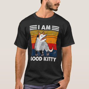 T-shirt Possum Je Suis Bon Kitty Fake Chat Retro Opossum C