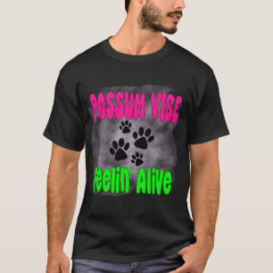 T-shirt possum opossum drôle ordures mème rue chat