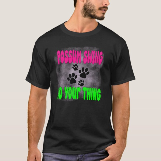T-shirt possum opossum drôle ordures mème rue chat (Devant)