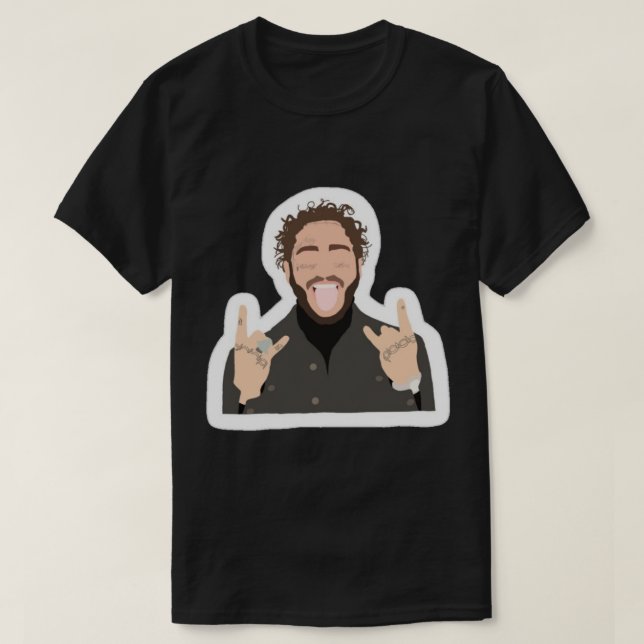 T-shirt Post Malone sticker  Sticker (Design devant)