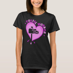 T-shirt Postal Worker Heart Mail Lady & Mail Carrier