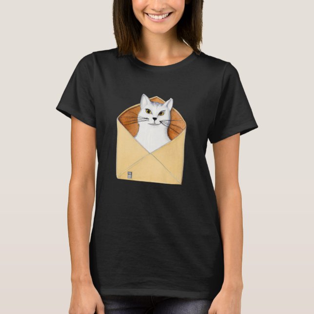 T-shirt Postal worker kitten mailman cat (Devant)