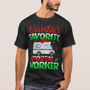 T-shirt Postal Worker Santa Mail Carrier Mailman Christmas