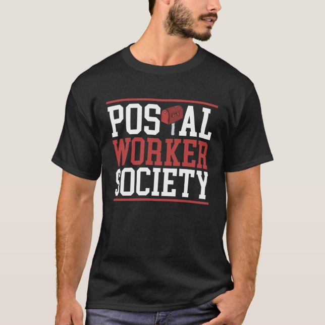 T-shirt Postal Worker Society Mail Lady Delivery Mail Esco (Devant)