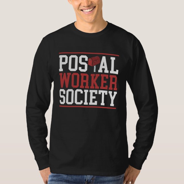 T-shirt Postal Worker Society Mail Lady Delivery Mail Esco (Devant)