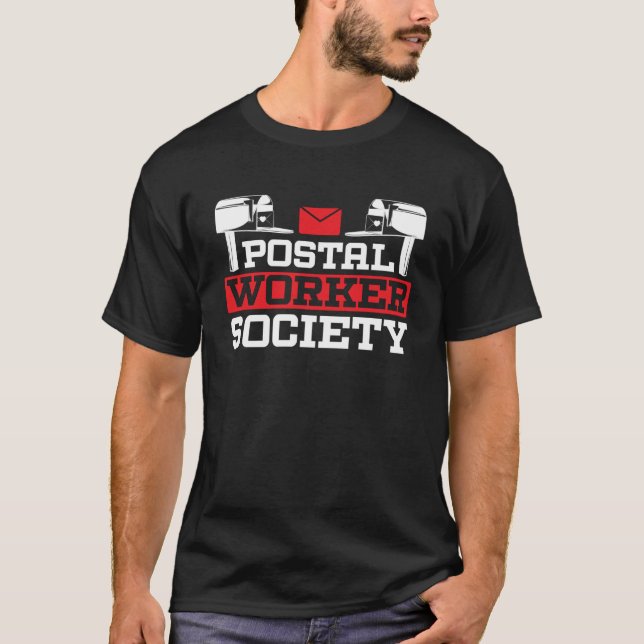 T-shirt Postal Worker Society Mail Lady Delivery Mail Esco (Devant)