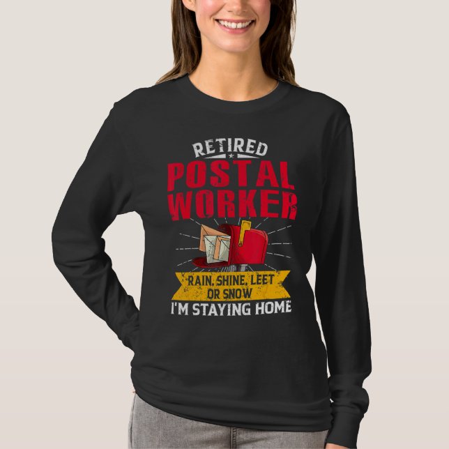 T-shirt Poste retraité Travailleur de la poste Retraite Po (Devant)