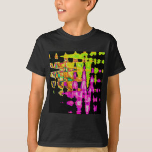 T-shirt Poster d'art Abstrait Neon Glitch Imprimer