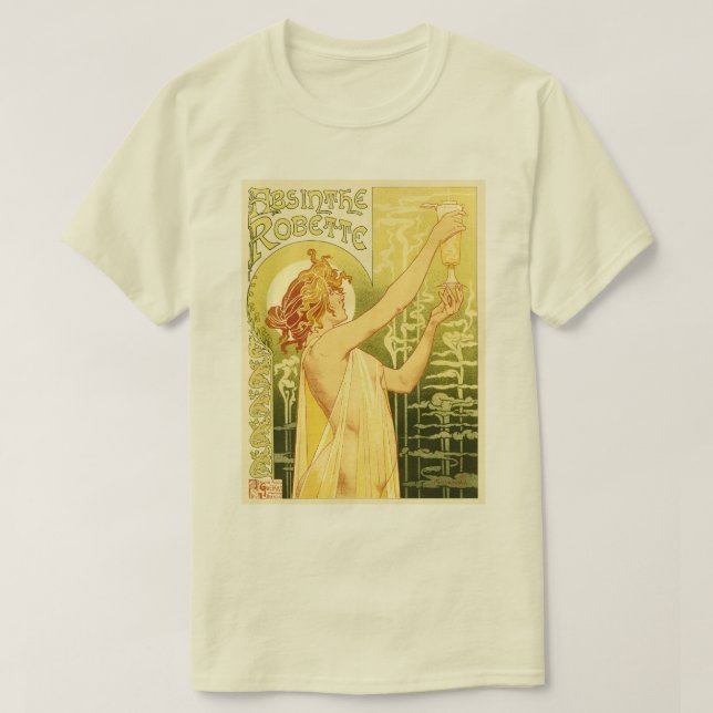 T-shirt Poster d'art d'Absinthe Vintage (Design devant)