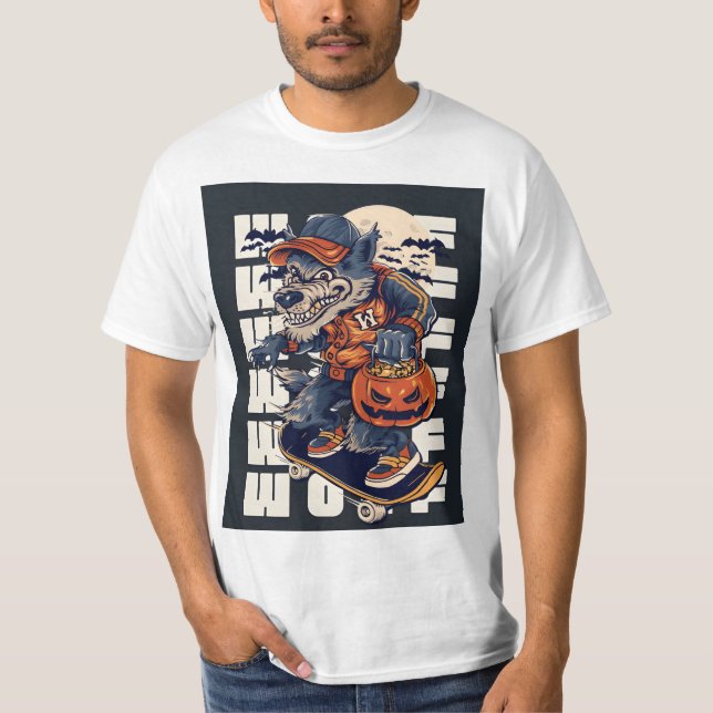 T-shirt Poster d'Art Wolf. (Devant)