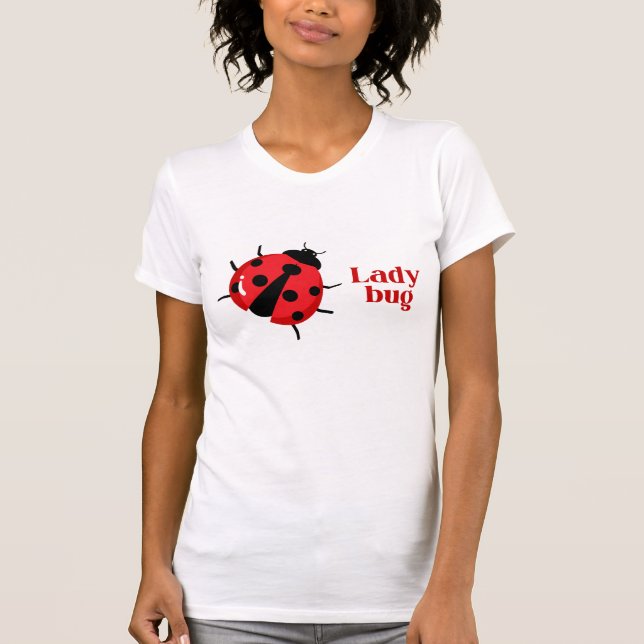 T-shirt Poster de animal de Ladybug mignon (Devant)