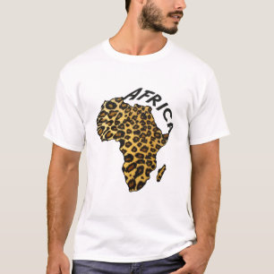 T-shirt Poster de animal de léopard de carte de léopard 