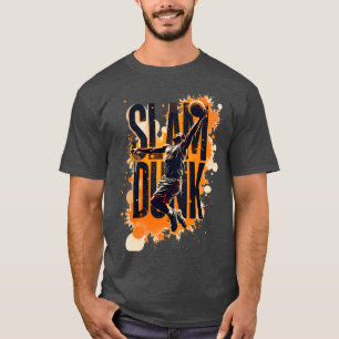 T-shirt Poster de basketball Slam Dunk - Design moderne