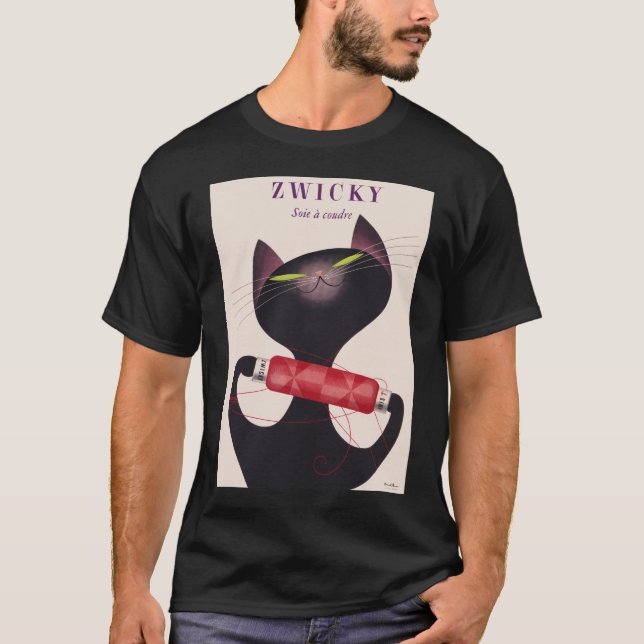 T-shirt Poster de chats Zwicky par Donald Brun (Devant)