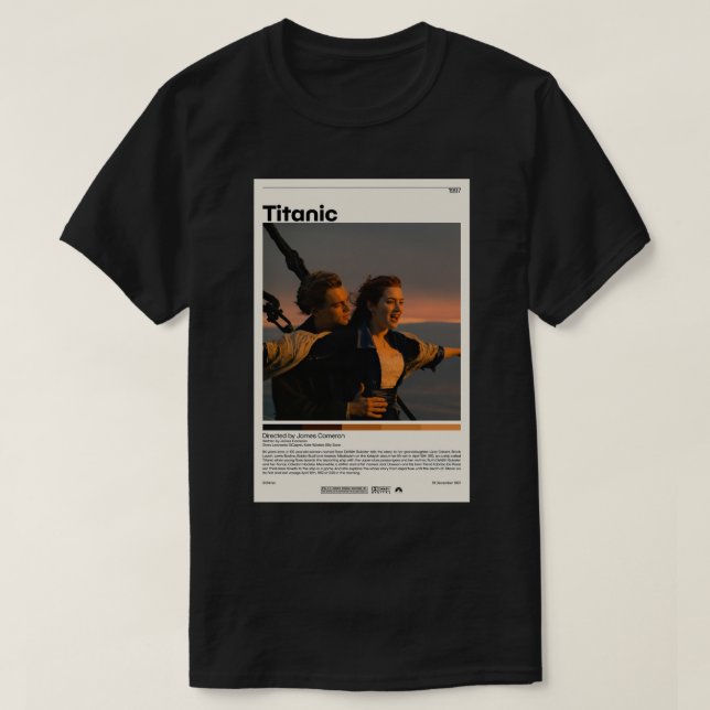 T-shirt Poster de film Titanic Poster d'impression (Design devant)