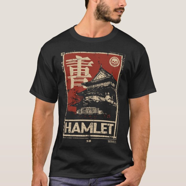 T-shirt Poster de Hamlet Shakespeare - Japonais Ukiyo-e (Devant)
