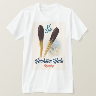 T-shirt Poster de Jackson Hole Wyoming Ski