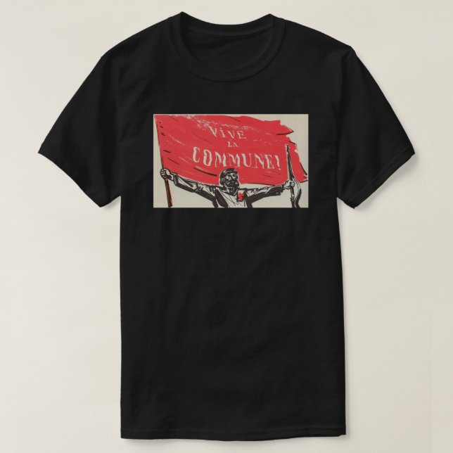 T-shirt Poster de la commune de Paris - Carte postale Vive (Design devant)