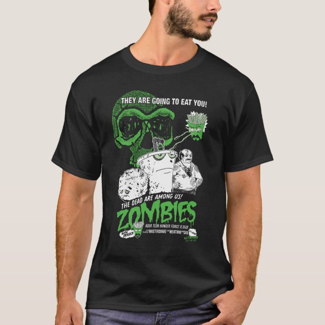 T-shirt Poster de la Force de Faim Ado Aqua Zombies (Devant)